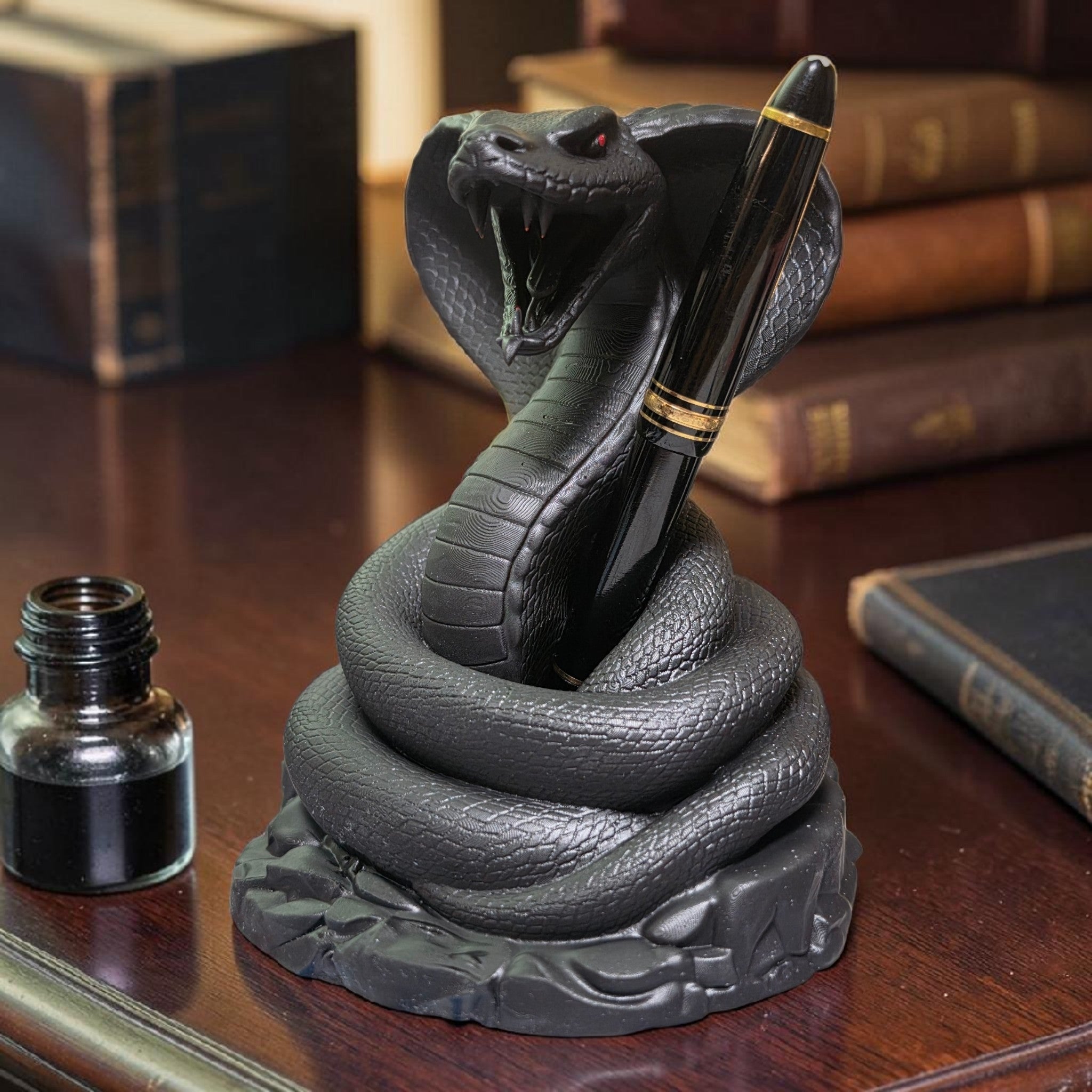 Pen Holding King Cobra Snake Themed